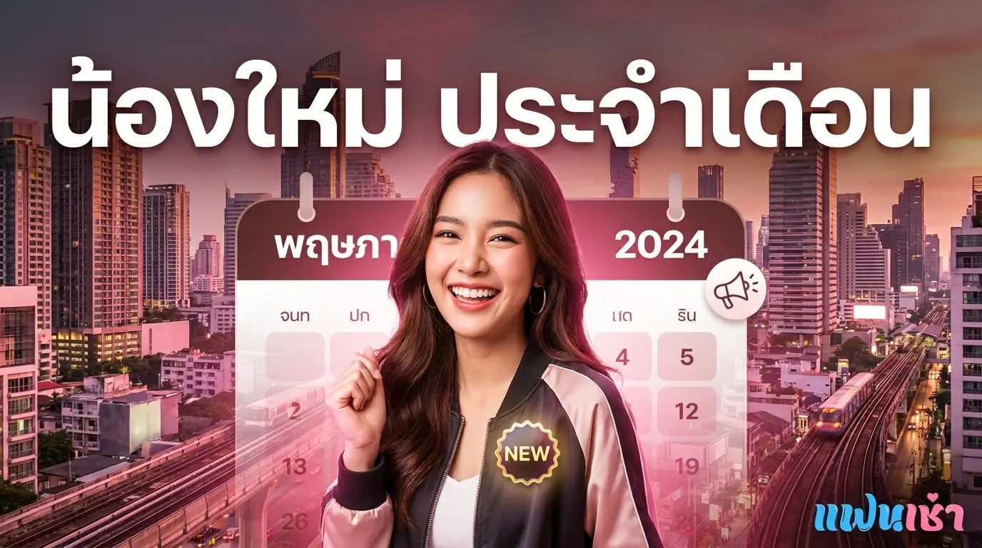 น้องใหม่ป้ายแดงประจำเดือน 2026 — Newcomers อัปเดตทุกชั่วโมง | แฟนเฌาว์ Fanschaoz.info